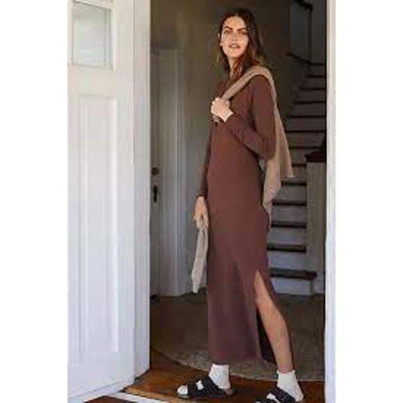 Anthropologie Daily Practice v neck sleeveless maxi sweater dress size medium - Picture 2 of 5